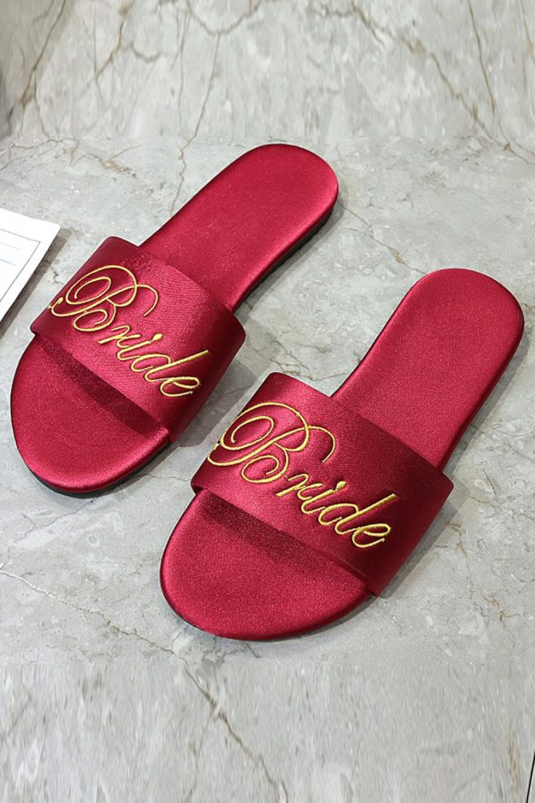 Champagne Women s Bridesmaid Slippers Hot on Sale