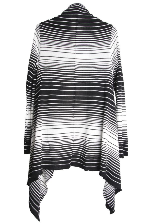 CLUBE BOSSA STRIPPED Black & White Cardigan For Discount