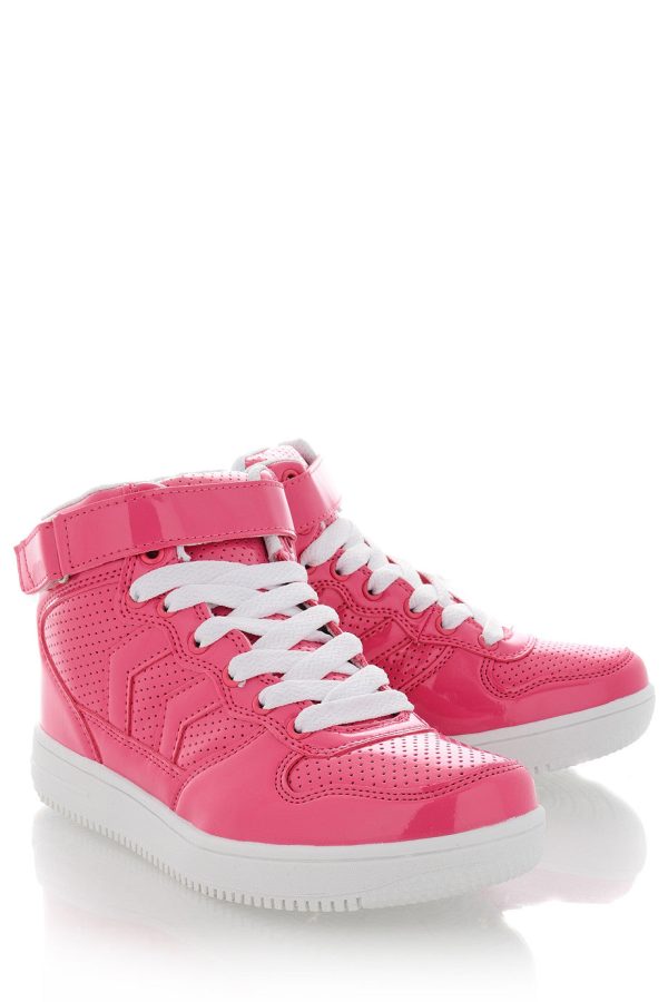 FREDDIE Fuchsia Patent Sneakers Fashion