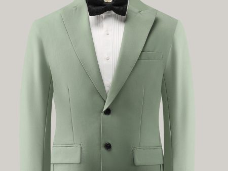 Grey Green 2 Piece Peak Lapel Single Breasted Men s Prom Suits on Sale