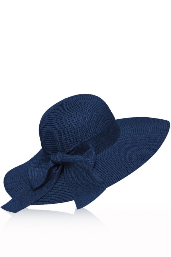 Arleen Straw Hat with Ribbon For Discount