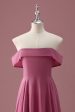 Desert Rose Off the Shoulder Chiffon A Line Junior Bridesmaid Dress Online Sale