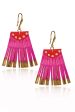 Scallop Silk Fuchsia Earrings Online now