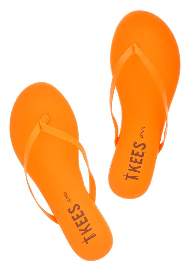 ZINCS Orange Leather Thong Sandals Online