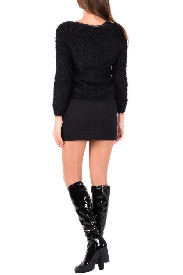 CUTIE Black Fluffy Cardigan Online