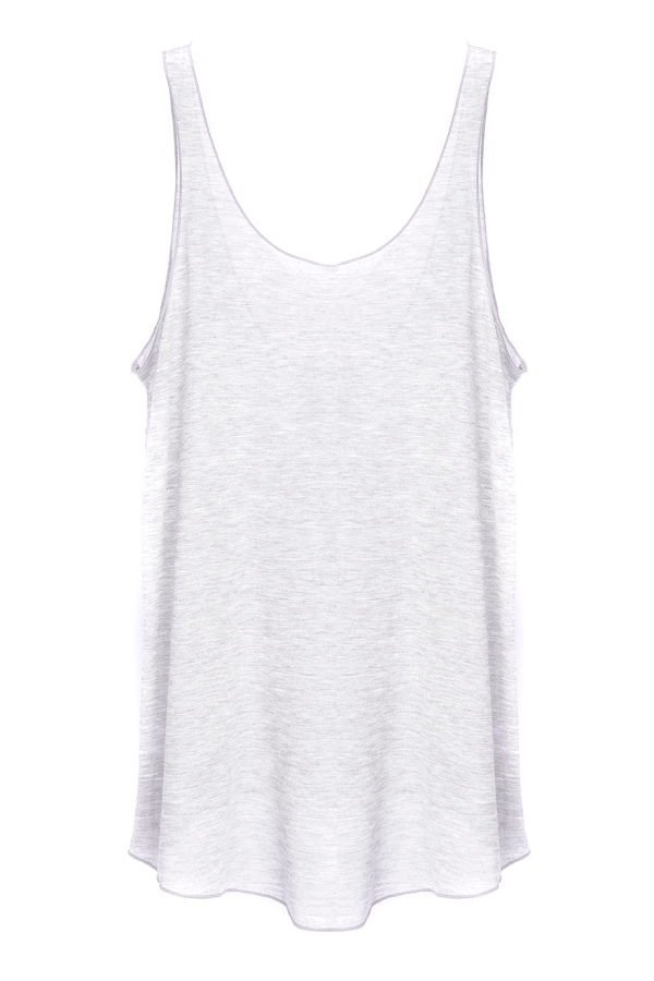 ENZA COSTA VISCOSE Light Grey Loose Tank Hot on Sale