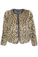 C BLOCK JALIA Leopard Fur Jacket Online