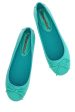 FRANCESCO MILANO ERMA Turquoise Patent Ballerinas Hot on Sale