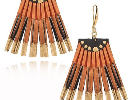 Scallop Silk Bronze Earrings Supply