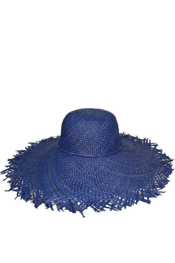 Avoria Blue Handmade Madagascar Hat Hot on Sale