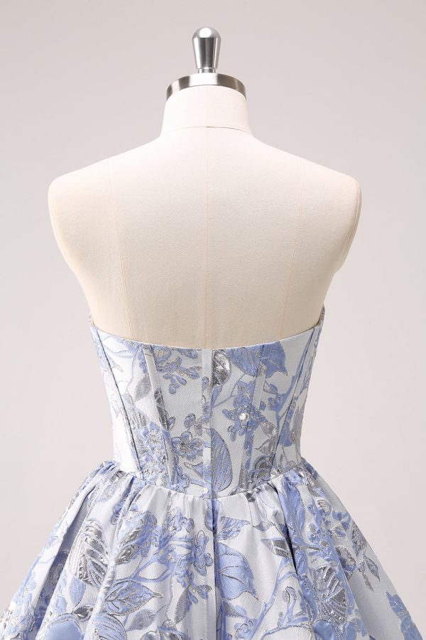 Blue Corset A Line Sweetheart Homecoming Dress Online Hot Sale