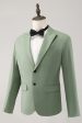 Grey Green 2 Piece Peak Lapel Single Breasted Men s Prom Suits on Sale