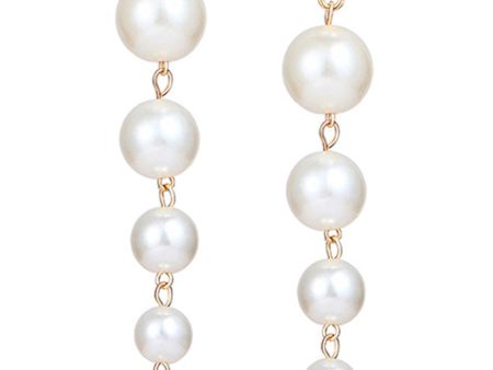 Kelley Pearl Long Dangle Clip On Earrings on Sale