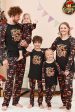 Black Trick or Treat Printed Halloween Family Pajamas Set Online now