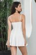 Simple White A-Line Spaghetti Straps Short Graduation Dress Hot on Sale