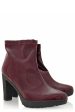 ARIADNA Bordeaux Patent Leather Ankle Boots For Sale