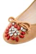 JEMINA Camel Crystal Ballerinas Online Sale