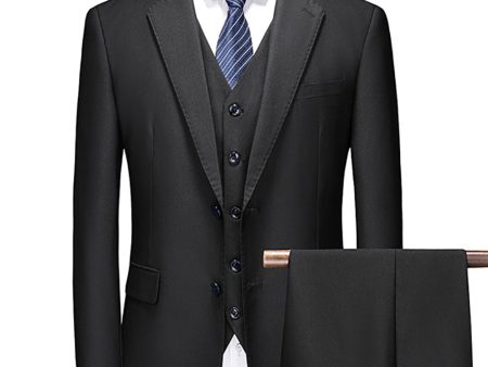 Notched Lapel Two Buttons Black Men s Prom Suits For Cheap