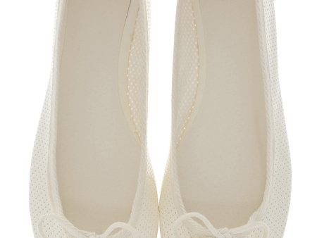 MABLE Off White Patent Ballerinas For Sale