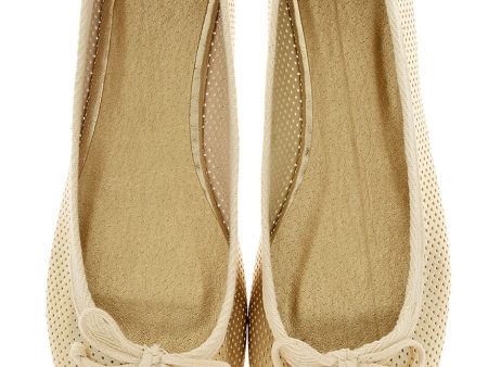 MABLE Gold Perforated Ballerinas Sale