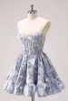 Blue Corset A Line Sweetheart Homecoming Dress Online Hot Sale