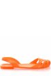 HENRY & HENRY MILA Orange Fluo Rubber Slingbacks Sale