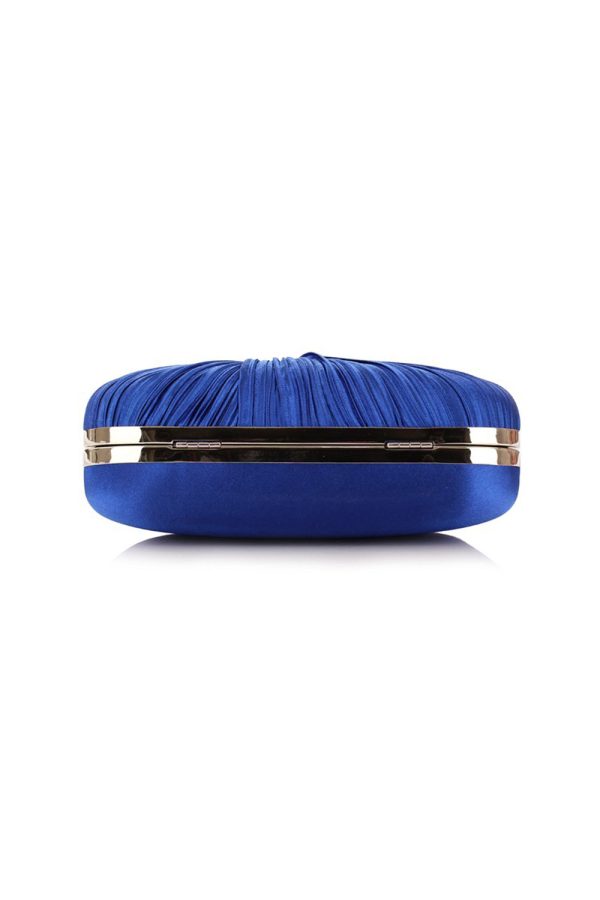 Luxury Royal Blue Pleated Handbag on Sale