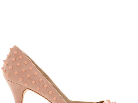 NELLIE Baby Pink Studded Pumps Cheap