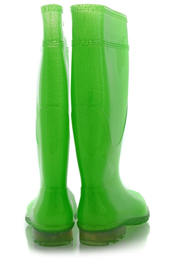 AMABEL Green Fluo Rubber Boots Online Hot Sale