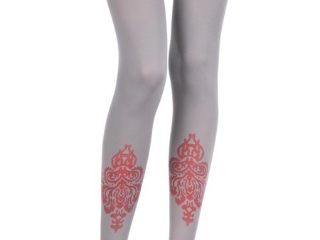 ZOHARA PIASLEY Grey Pink Tights Hot on Sale