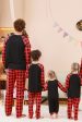 Black and Red Plaid Deer Printed Christmas Family Pajamas Set on Sale