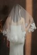 White Classic Two Tier Bridal Veil Sale