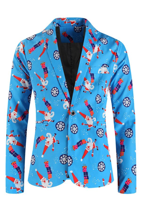 Blue Shawl Lapel 3-Piece Men s Suit for Christmas Online Hot Sale