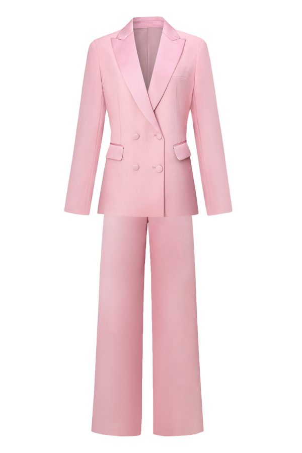 Blush Double Breasted 2 Piece Women s Suit on Sale