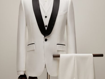 White Shawl Lapel 3 Pieces Men s Suits Hot on Sale