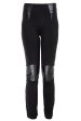 SAGE Black Pants with Leather Details Fashion