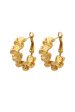 Golden Circle Wave Earrings on Sale