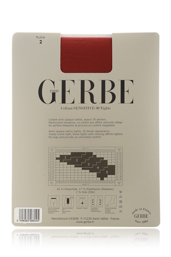 GERBE SENSITIVE 30 Rubis Tights For Cheap