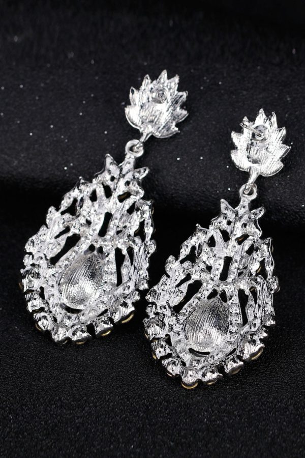 White Crystal Bridal Wedding Earrings Sale