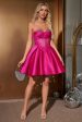 Cute A Line Sweetheart Corset Fuchsia Homecoming Dress with Beading Online now