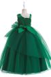 Dark Green A Line Sleeveless Girl Dress For Discount