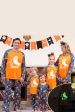 Orange Pumpkin Print Family Halloween Pajamas (Long Sleeves) Discount