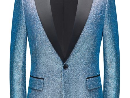 Sparkly Royal Blue Single Breasted 2 Piece Men s Prom Suit Online now