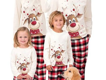 Christmas White Deer Family Matching Pajamas Set (Not Included Dog pajamas) Online Sale